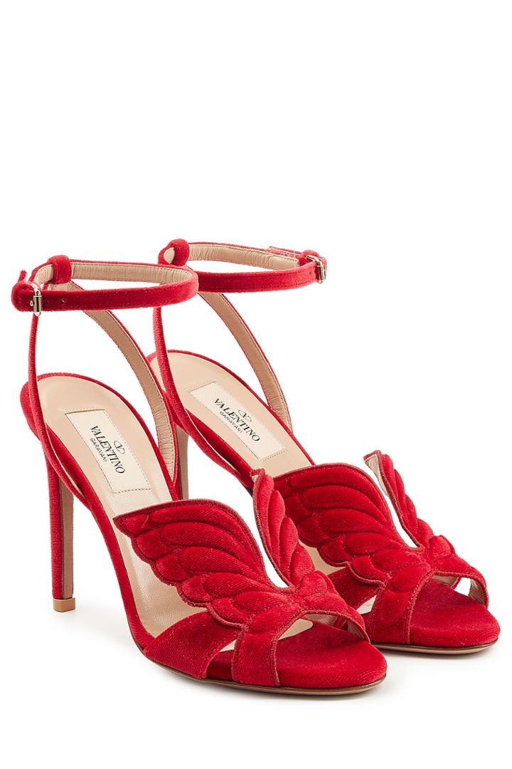 Valentino Valentino Angelicouture Suede Stilettos - Red