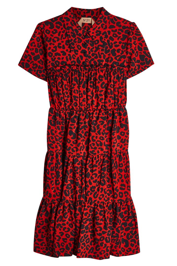 N 21 N&deg;21 Leopard Print Silk Dress