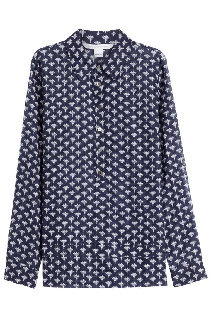 Diane Von Furstenberg Diane Von Furstenberg Cotton-silk Printed Blouse - None