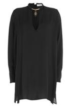 Valentino Valentino Embellished Silk Blouse - Black