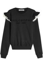 Philosophy Di Lorenzo Serafini Philosophy Di Lorenzo Serafini Cotton Sweatshirt With Ruffles