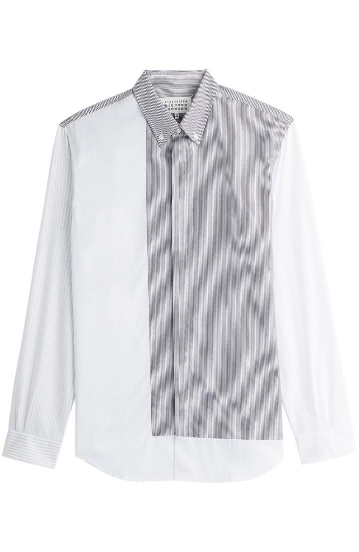 Maison Martin Margiela Colorblock Cotton Button-down