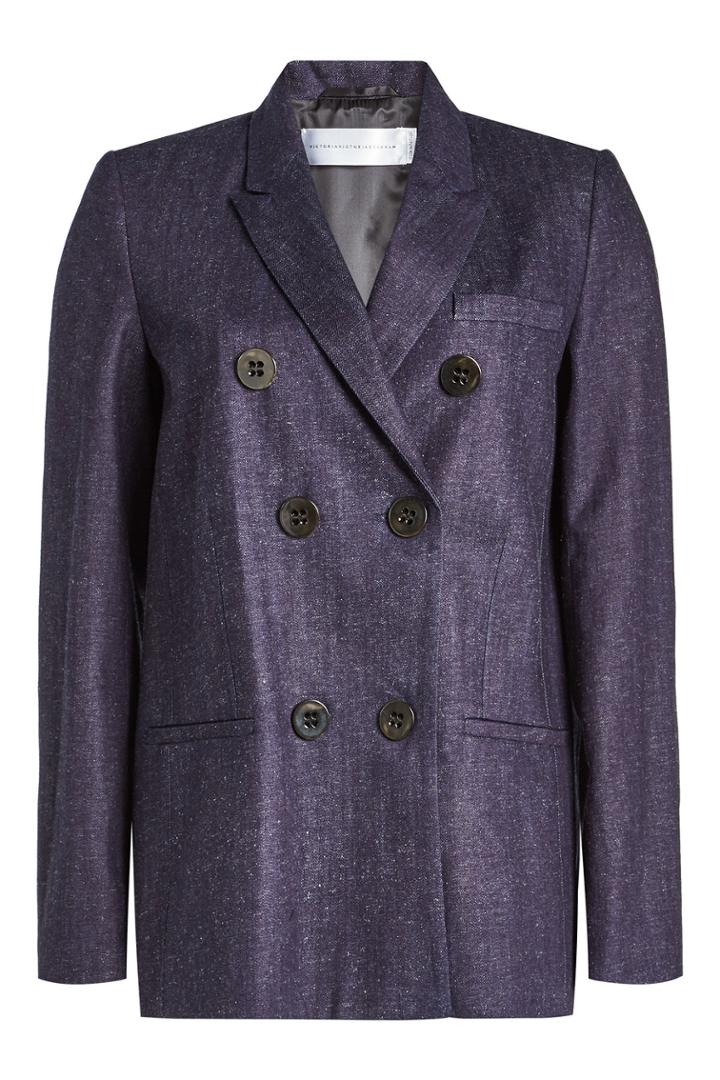 Victoria Victoria Beckham Victoria Victoria Beckham Cotton Blazer With Linen