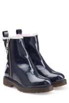 Mcq Alexander Mcqueen Mcq Alexander Mcqueen Patent Leather Lined Combat Boots - Blue