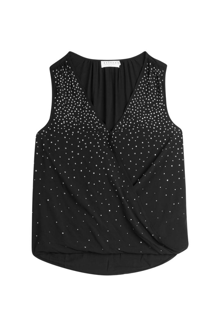 Velvet Velvet Embellished Sleeveless Top