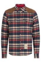 Dsquared2 Dsquared2 Plaid Down Jacket With Suede