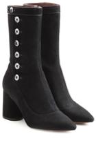 Marc Jacobs Marc Jacobs Suede Boots With Button Embellishment - Black