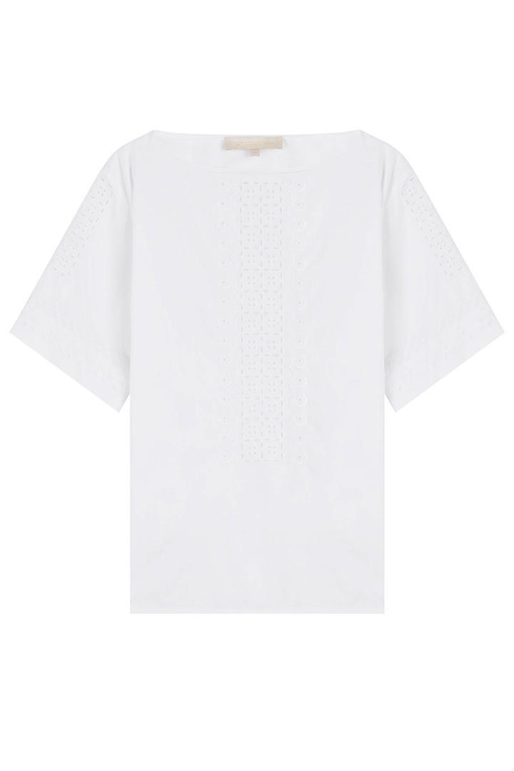 Vanessa Bruno Vanessa Bruno Embroidered Cotton Top - White