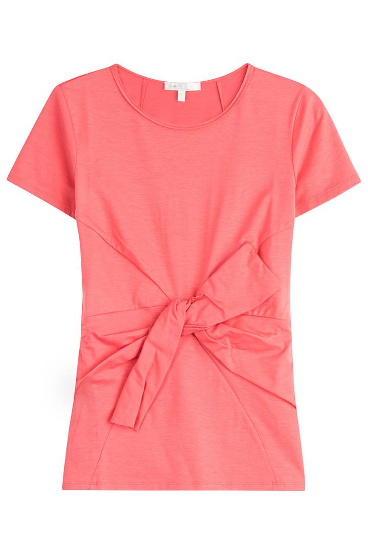 Paule Ka Paule Ka Belted Cotton T-shirt - Pink