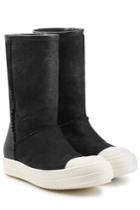 Rick Owens Rick Owens Shearling Lined Ankle Boots - Black