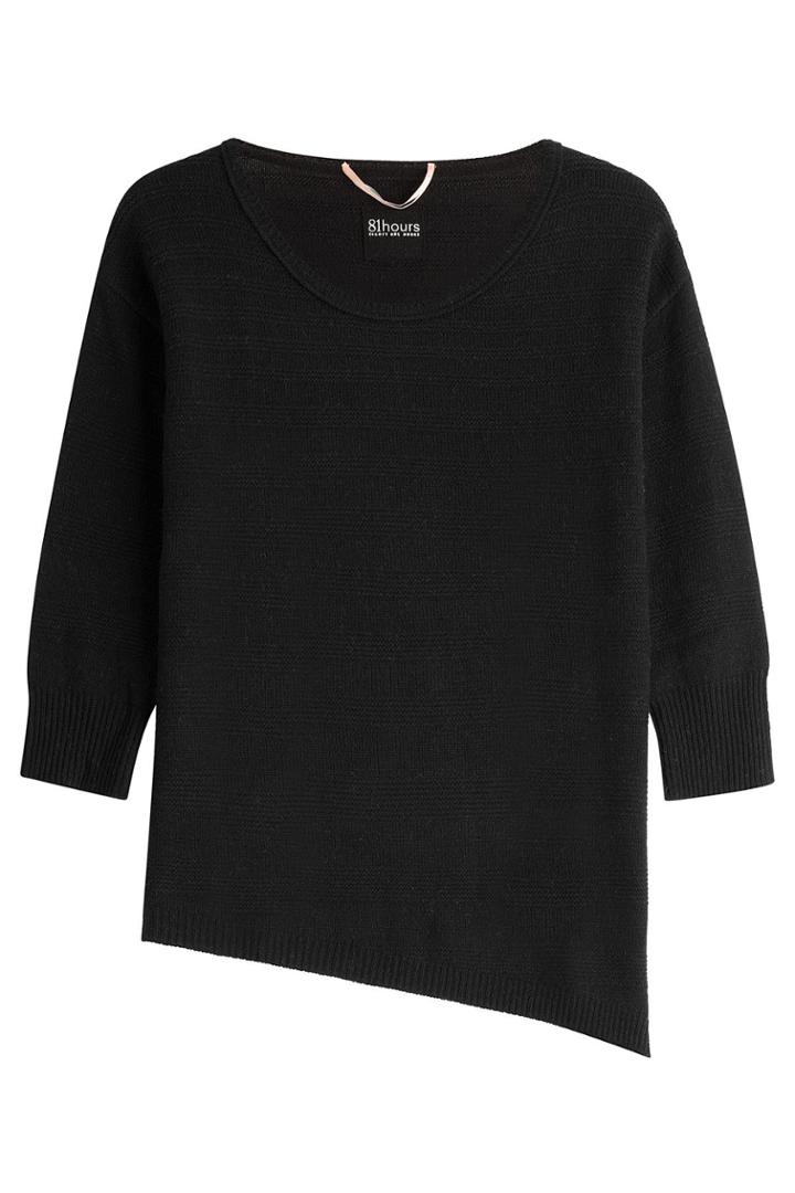 81 Hours 81 Hours Cashmere Pullover With Asymmetric Hem