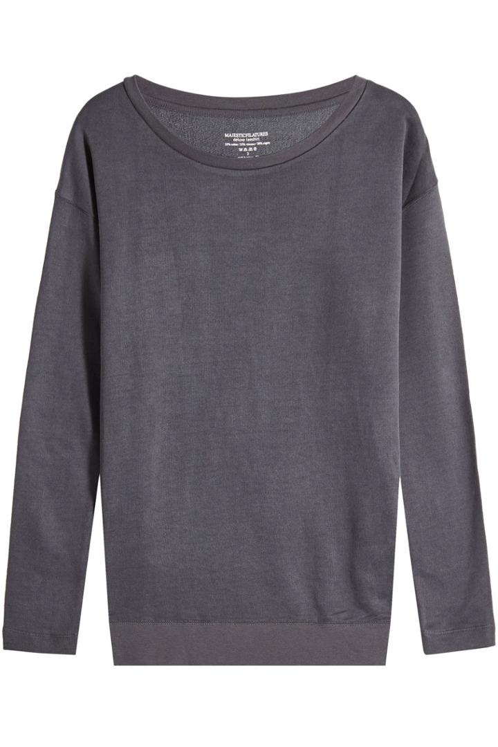 Majestic Majestic Sweatshirt With Lace-up Sides