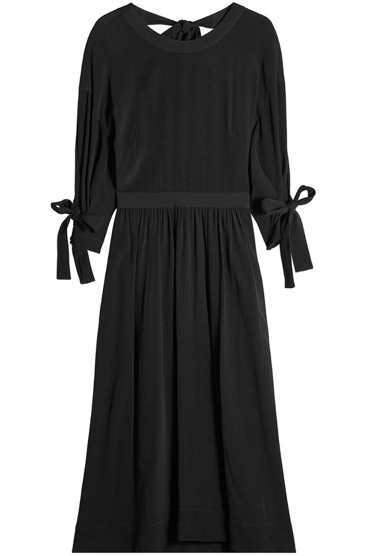 Rosetta Getty Rosetta Getty Midi Dress With Knotted Sleeves And Open Back