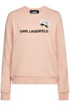 Karl Lagerfeld Karl Lagerfeld Karl Dots Ikonik Embroidered Cotton Sweatshirt
