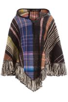 Missoni Missoni Hooded Wool Poncho With Alpaca, Mohair And Silk - Black