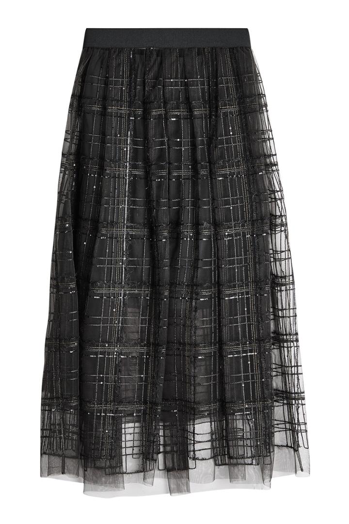 Brunello Cucinelli Brunello Cucinelli Gonna Skirt With Sequinned Tulle Overlay