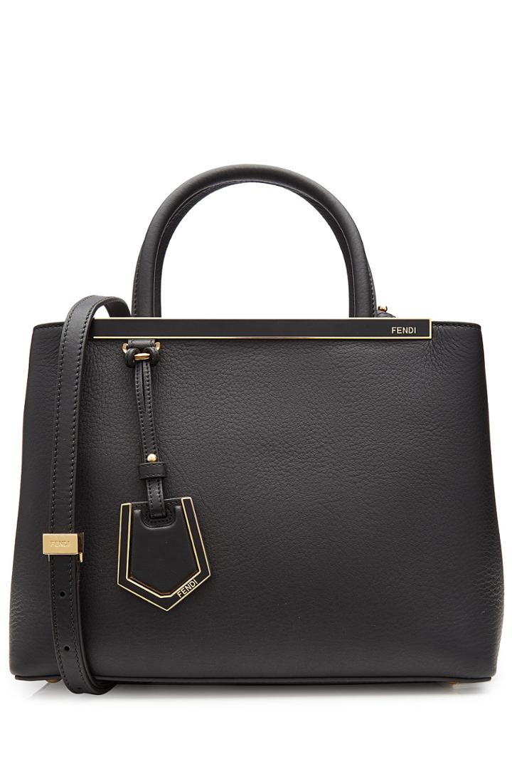 Fendi Fendi 2jours Leather Tote - Black