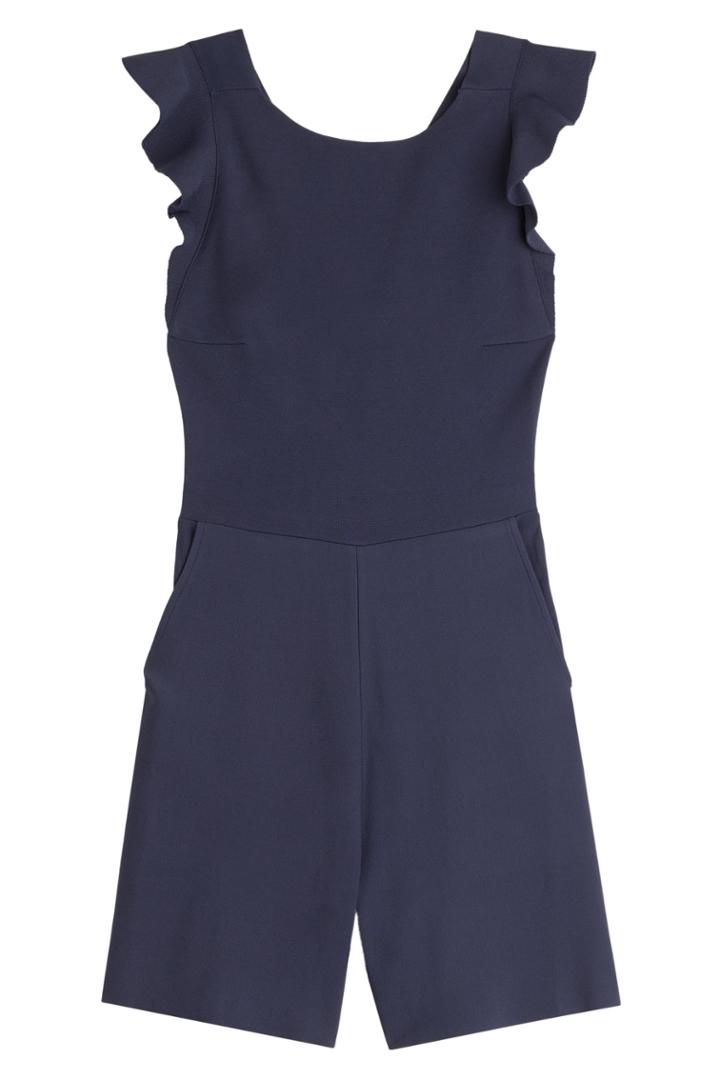 Valentino Valentino Jumpsuit With Ruffled Sleeves - Blue