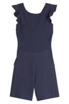 Valentino Valentino Jumpsuit With Ruffled Sleeves - Blue