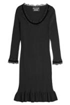 Boutique Moschino Boutique Moschino Ribbed Dress With Lace