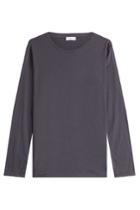Closed Closed Long Sleeved Cotton Top With Cashmere - Black