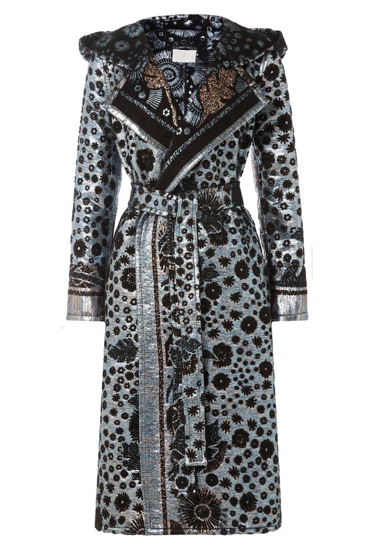 Peter Pilotto Peter Pilotto Brocade Lamé Hooded Coat - Multicolor