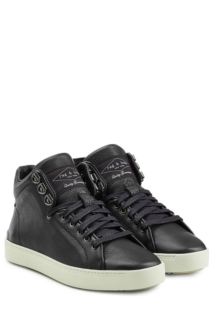 Rag & Bone Rag & Bone Leather High-top Sneakers - Black