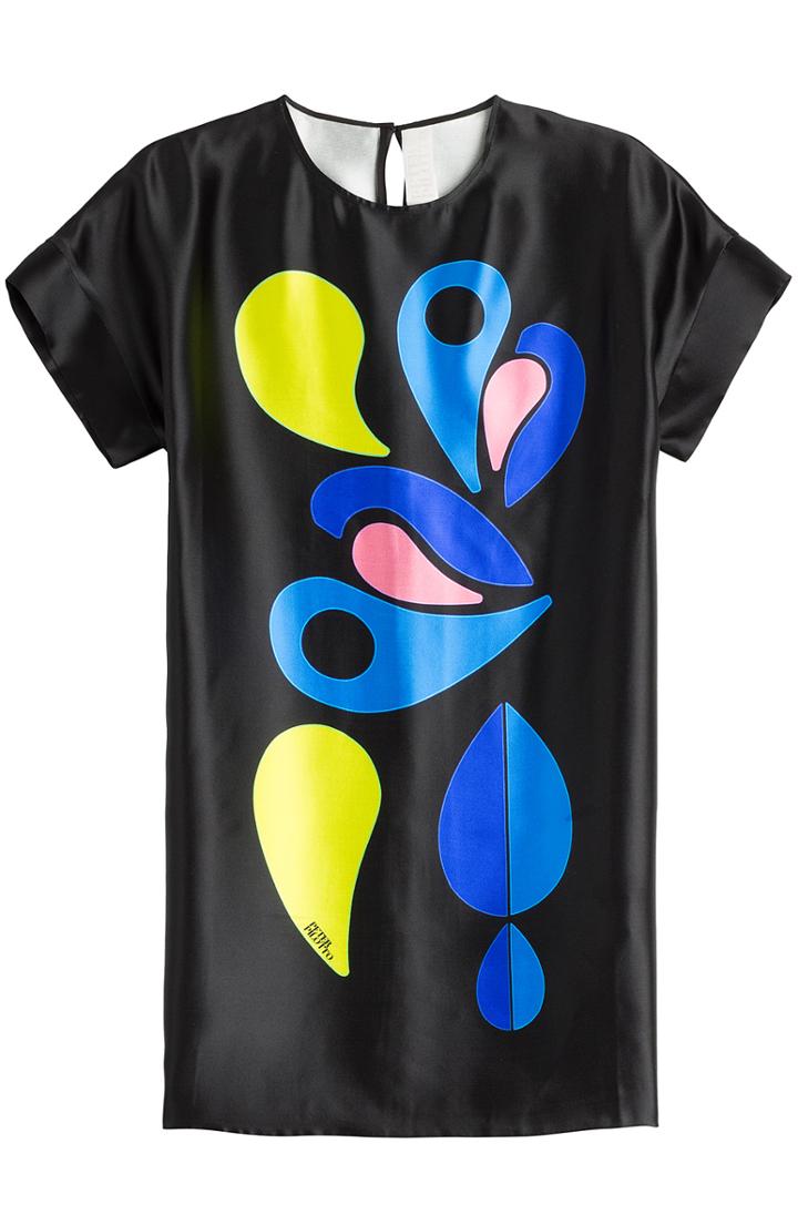 Peter Pilotto Oversized Silk Printed Dress