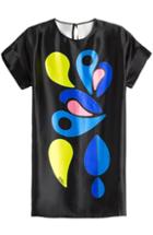 Peter Pilotto Oversized Silk Printed Dress