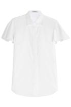 Valentino Valentino Cotton Blouse With Ruffled Sleeves - White