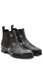 Alexander Mcqueen Alexander Mcqueen Embellished Leather Ankle Boots