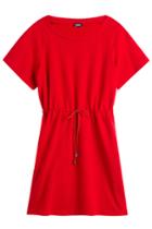 Jil Sander Navy Jil Sander Navy Drawstring Cotton Dress - Red