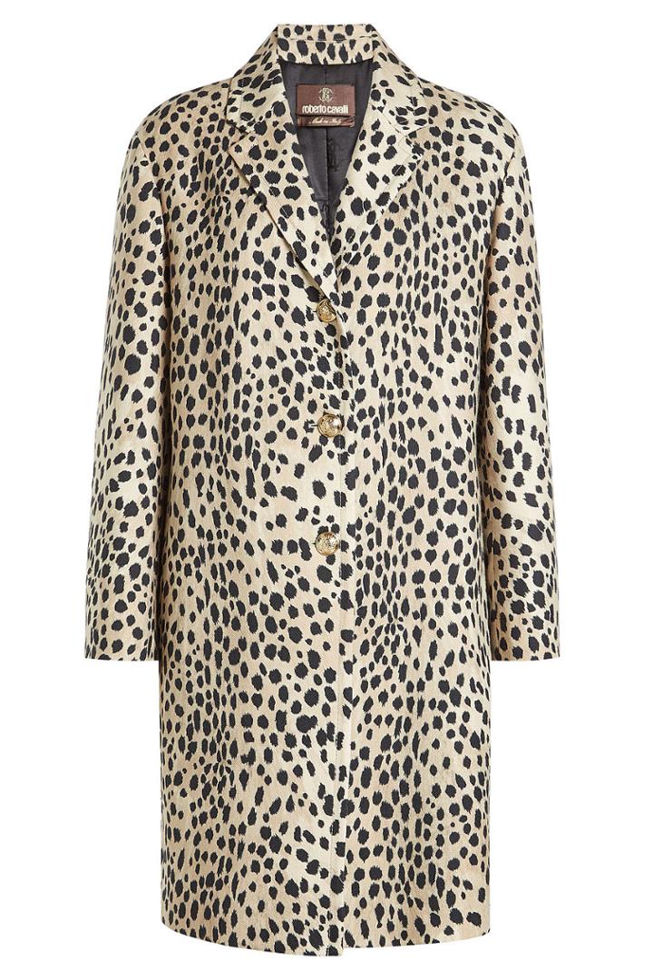 Roberto Cavalli Roberto Cavalli Printed Virgin Wool Coat