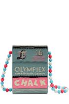 Olympia Le-tan Olympia Le-tan Embroidered Chalk Box Shoulder Bag - Blue