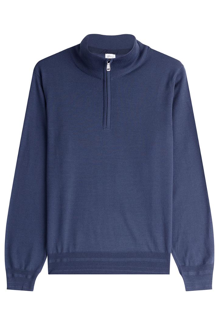 Brioni Brioni Wool Turtleneck Pullover With Zipper - None