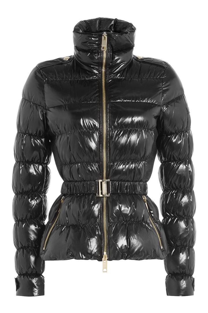 Burberry London Burberry London Quilted Jacket With Belt - Black
