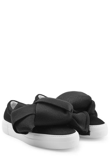 Joshua Sanders Joshua Sanders Bow Slip-on Sneakers - Black