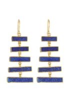 Pippa Small Pippa Small Gold Plated Silver Earrings With Lapis - Blue
