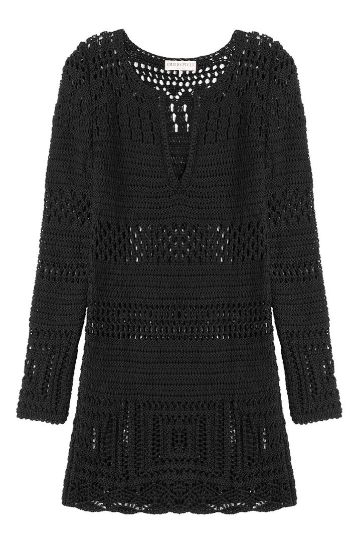 Emilio Pucci Emilio Pucci Crochet Knit Dress - Black