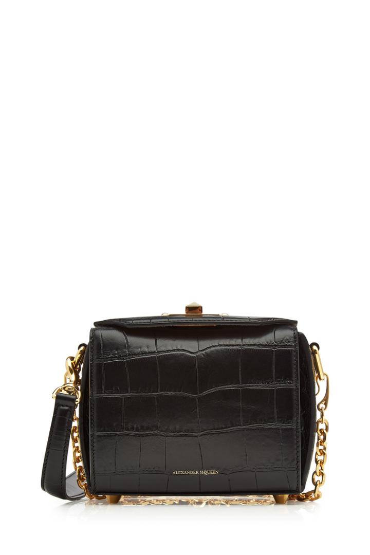 Alexander Mcqueen Alexander Mcqueen Embossed Leather Mini Box Bag