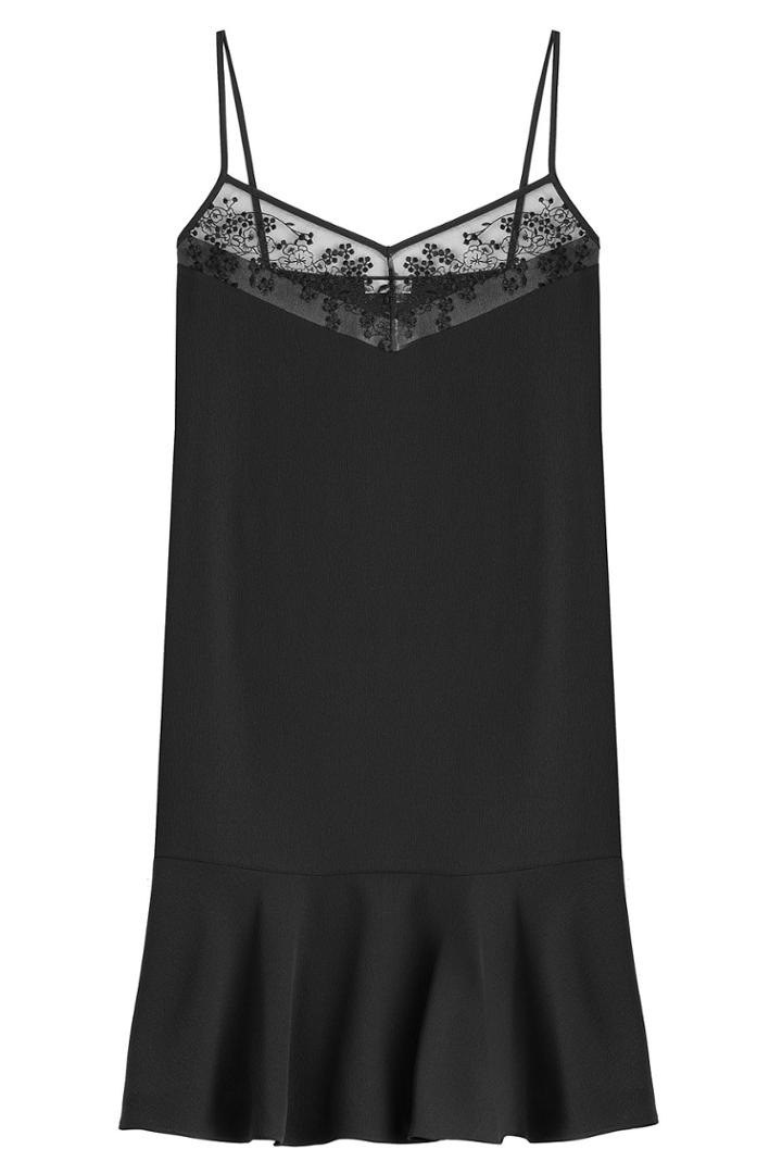 Carven Carven Slip Dress With Embroidery - Black