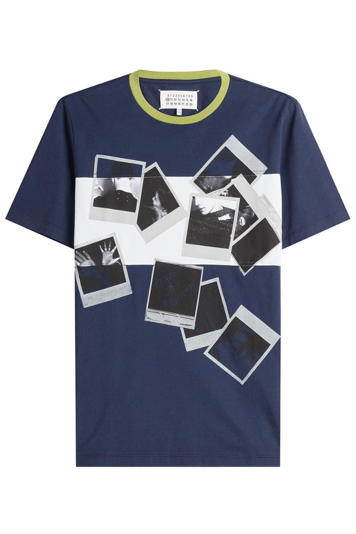 Maison Margiela Maison Margiela Cotton Statement T-shirt - Blue