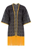 Paolita Paolita Fringed Lace Tunic - Black