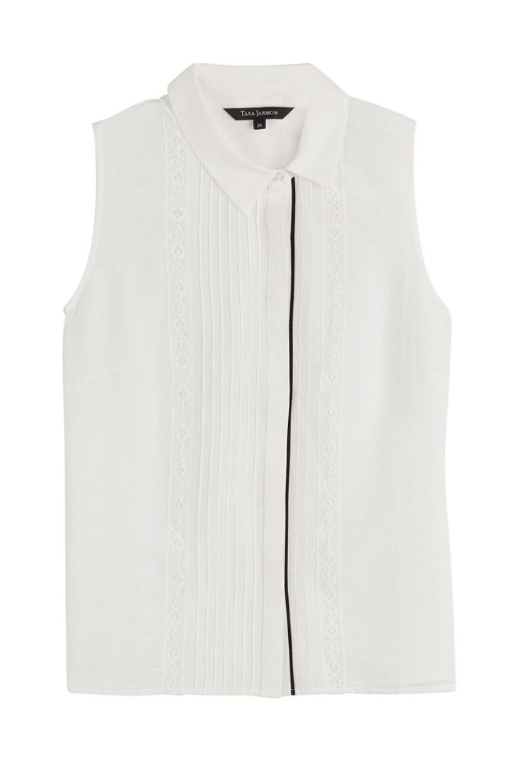 Tara Jarmon Tara Jarmon Sleeveless Cotton-silk Blouse - None