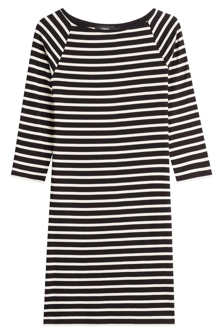 Theory Theory Striped Cotton Dress - Stripes