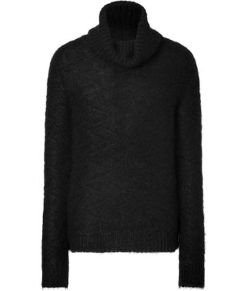 Balmain Mohair Blend Turtleneck Pullover In Black