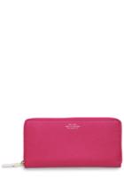 Smythson Smythson Panama Zip Around Leather Wallet - Pink