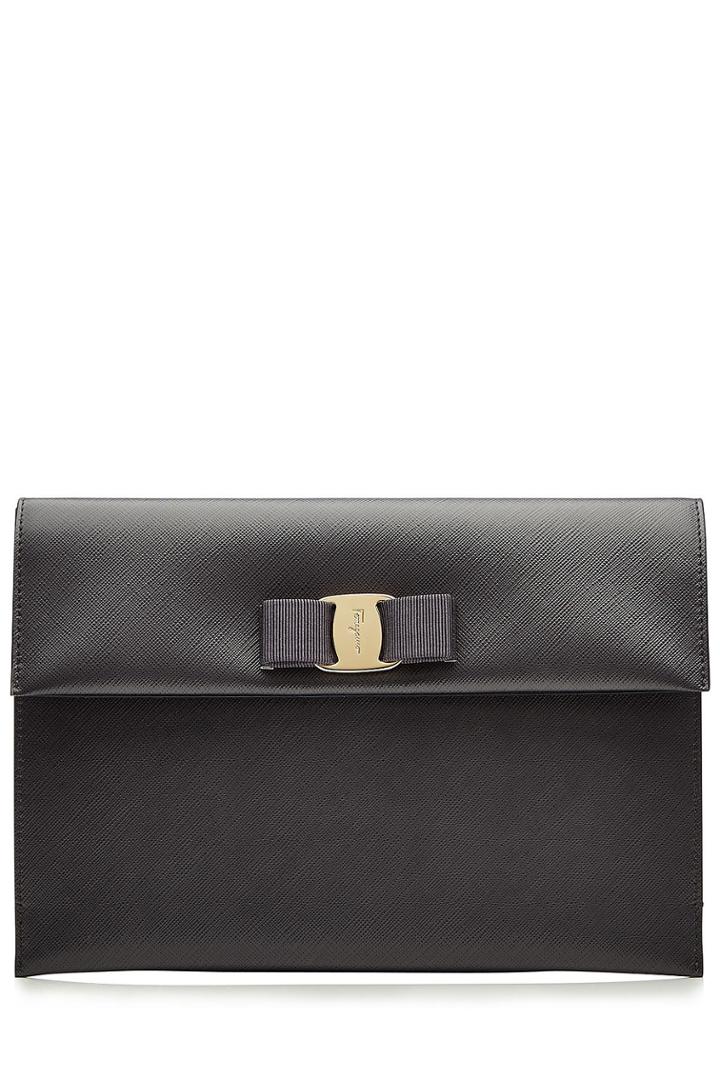Salvatore Ferragamo Salvatore Ferragamo Leather Clutch