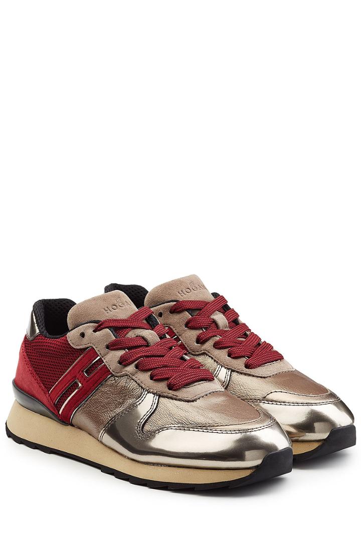 Hogan Hogan Sneakers With Suede, Metallic Leather And Mesh