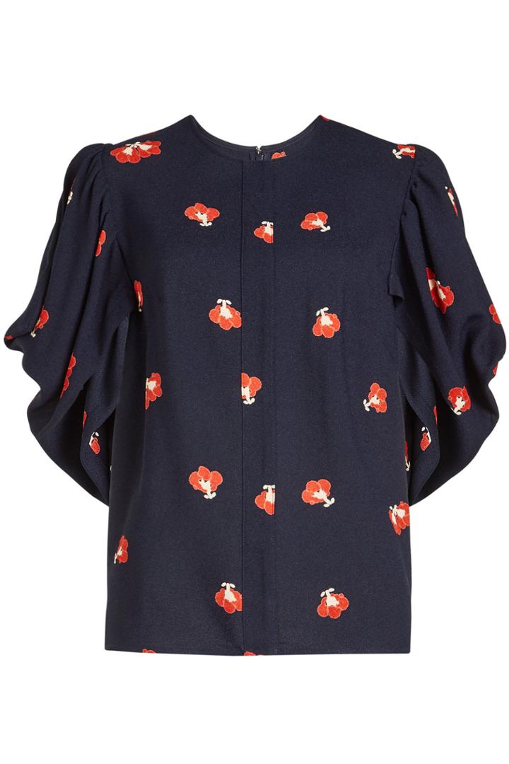 Victoria Beckham Victoria Beckham Drape Sleeve Top